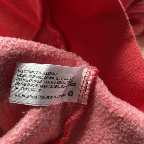 Mossimo Distressed Red Hooded Sweatshirt - Picture 8 of 8